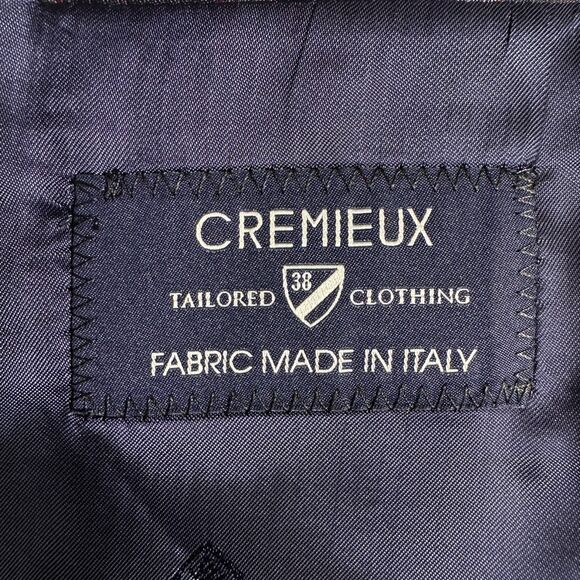 CREMIEUX Italy Made Mens 48R Navy Blazer Sport Coat Italian Wool 2-Button Jacket - Picture 13 of 13